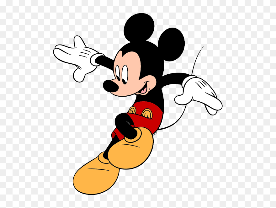 Sad Clipart Minnie Mouse - Mickey Mouse Jumping Drawing - Png Download