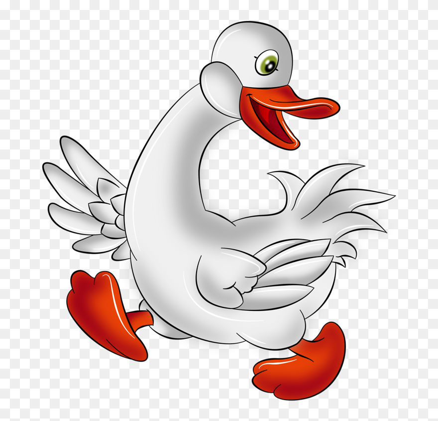 Ducks Clipart Pond Drawing - Cartoon Goose Png Transparent Png