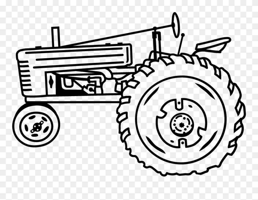 Tractor108 - Line Art Clipart