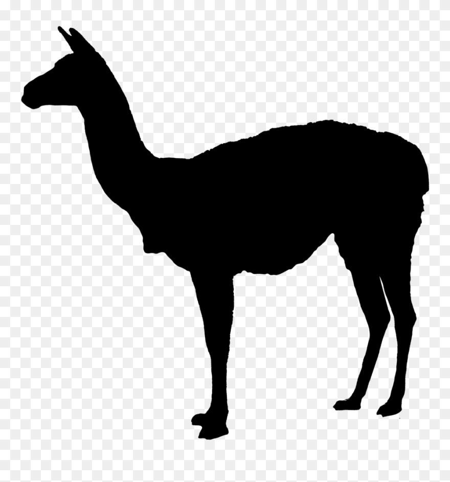 Llama Deer Clip Art - Transparent Doe Silhouette - Png Download