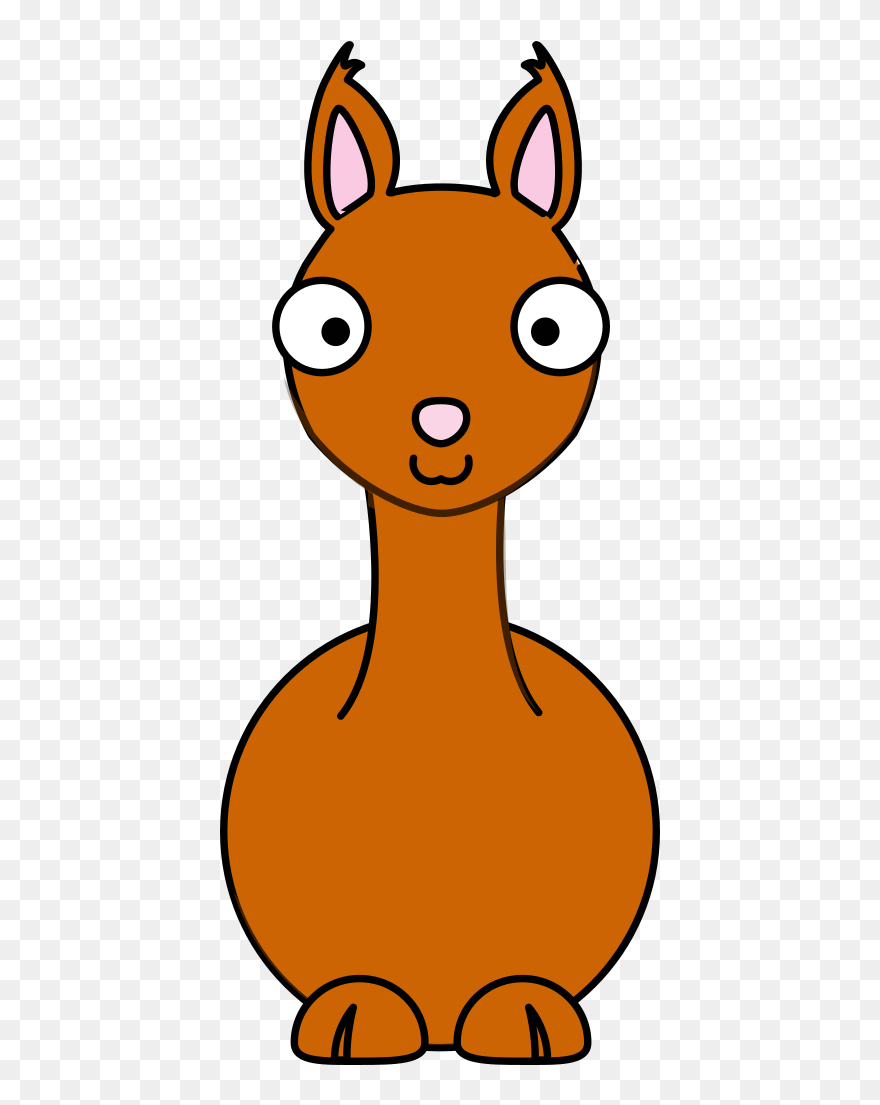Llama -brown Svg Clip Arts - Cute Animals Cartoons Funnz - Png Download