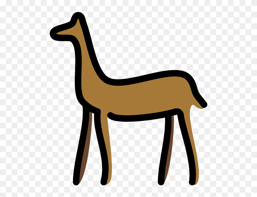 Llama Emoji Clipart - Mustang Horse - Png Download