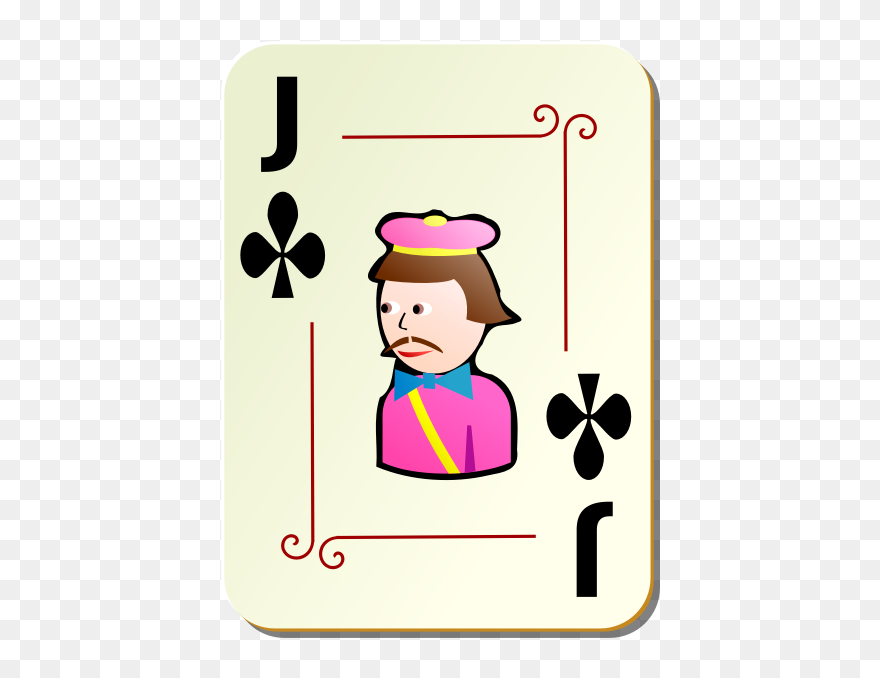 Joker Of Clubs Vector Clip Art - Two Of Clubs Card Vector - Png Download