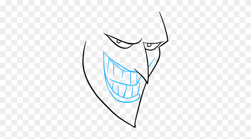 How To Draw The Joker - Line Art Clipart