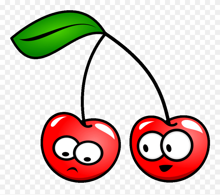 Leaf Heart Clipart Picture Transparent Orange Juice - Cartoon Cherries Clipart - Png Download