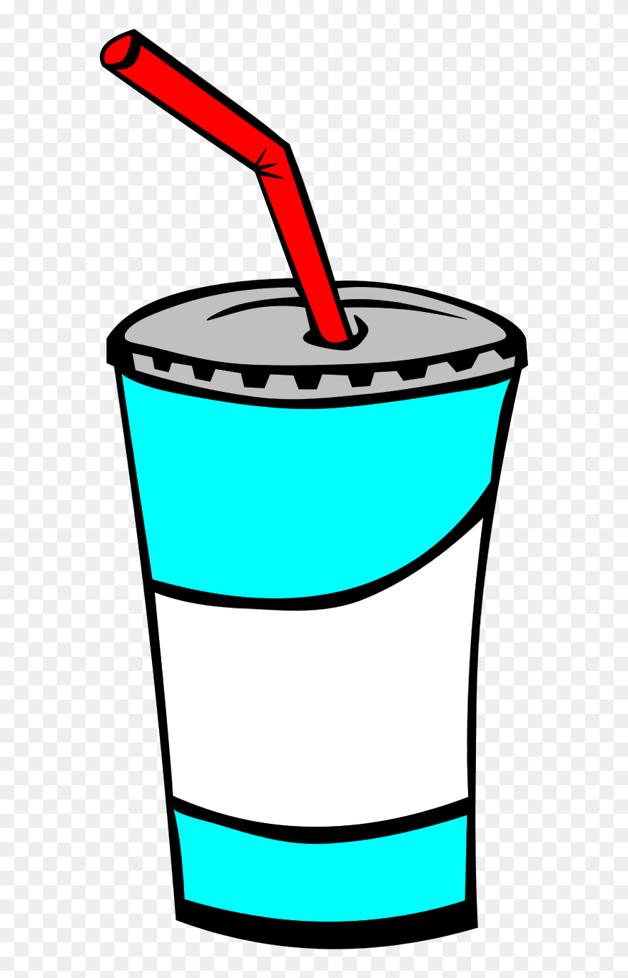 Fast Food Drinks - Soda Clipart Black And White - Png Download