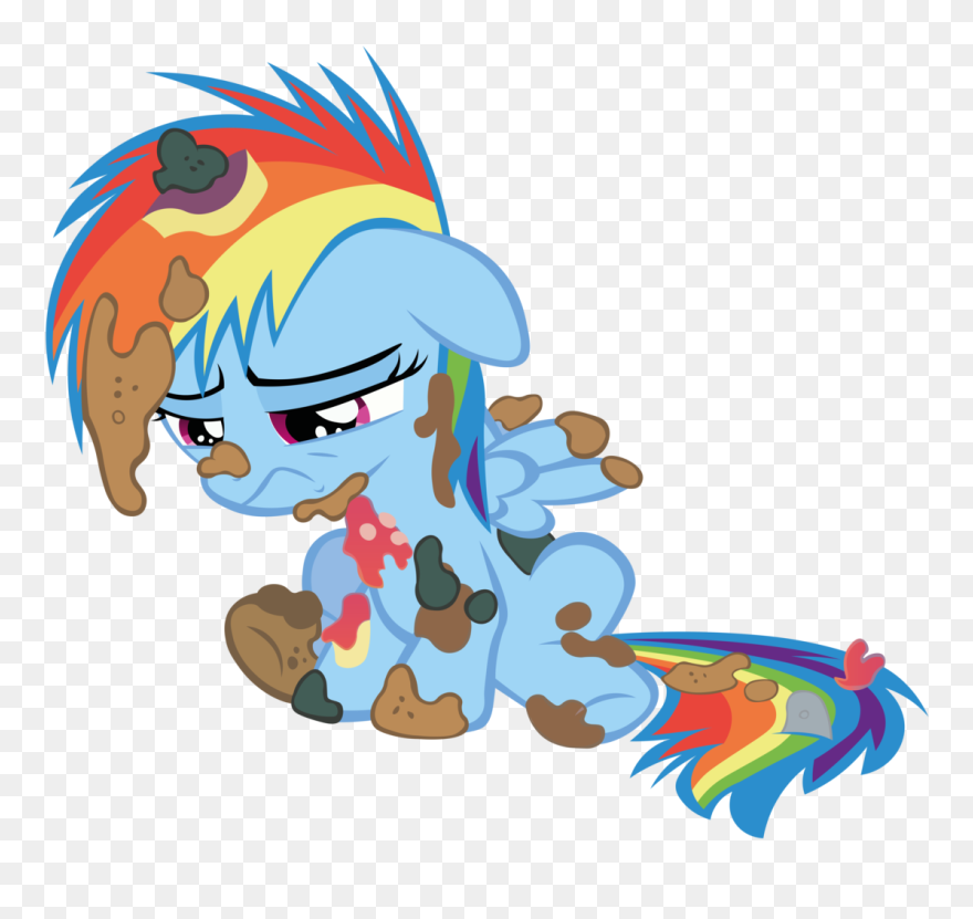 Transparent Crow Clip Art - Mlp Filly Rainbow Dash Sad - Png Download