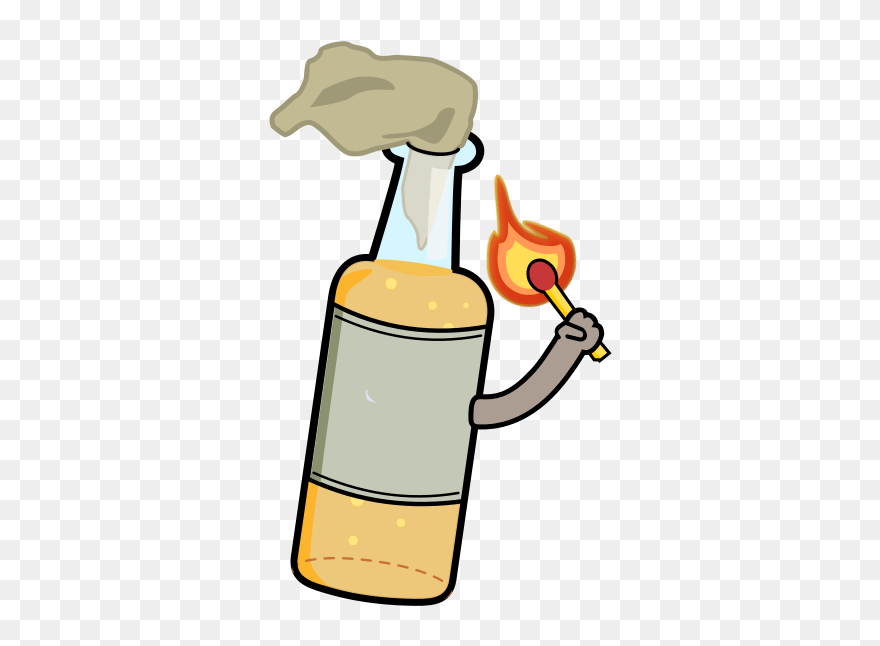 1 Armed Cocktail - Molotov Coctail Clipart - Png Download