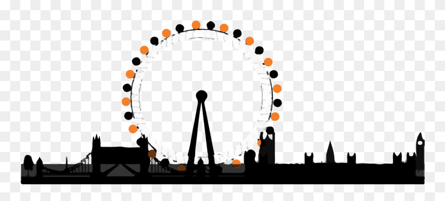 London Eye Drawing Clip Art - London Ferris Wheel Png Transparent Png