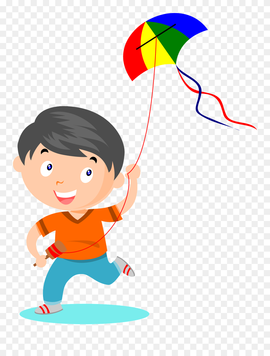 Boy With A Kite Clipart - Happy Makar Sankranti 2020 - Png Download