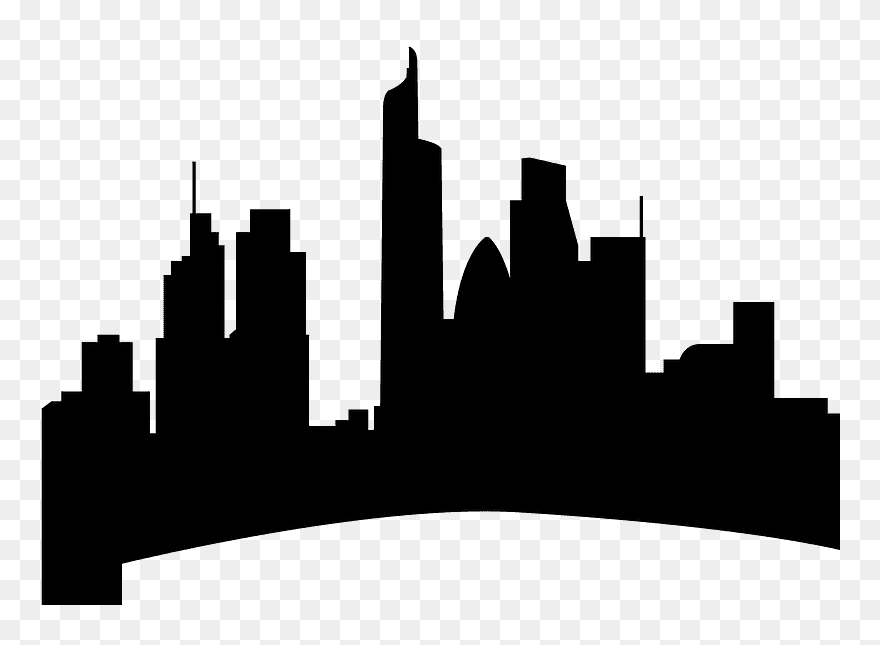 Silhouette London Skyline Outline Clipart