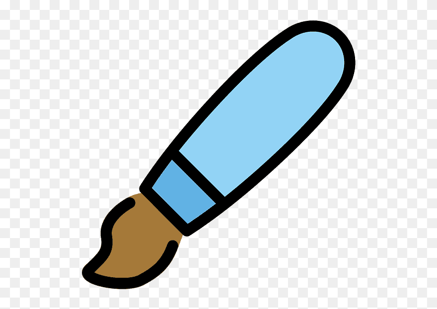 Paintbrush Emoji Clipart - Png Download