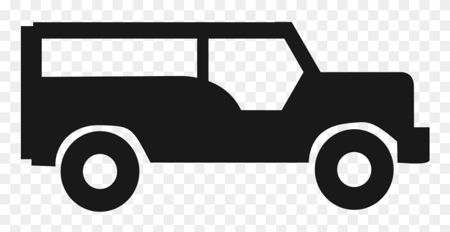 Jeep Wrangler Car Jeepney Clip Art - Jeepney Clipart Black And White - Png Download