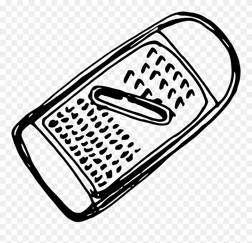 Clipart - Cheese Grater Clipart Black And White - Png Download