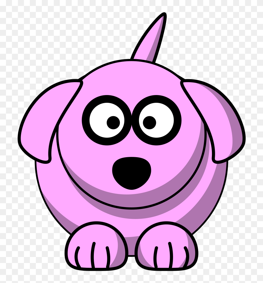 Pink Cartoon Dog Svg Clip Arts - Clip Art Animals - Png Download