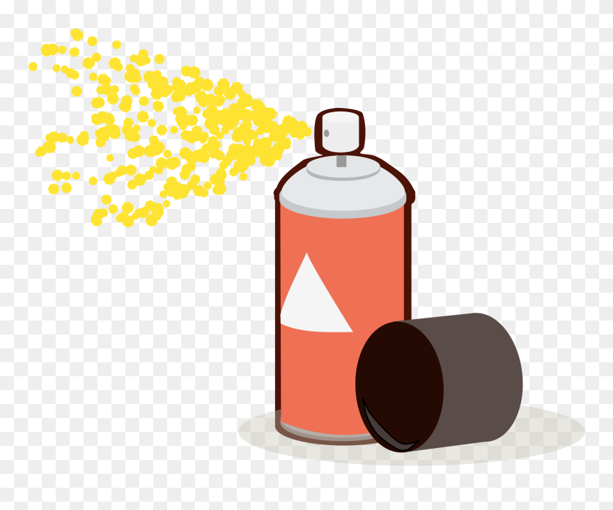 Paintbrush Clipart Paint Bottle - Transparent Background Spray Paint Clipart - Png Download