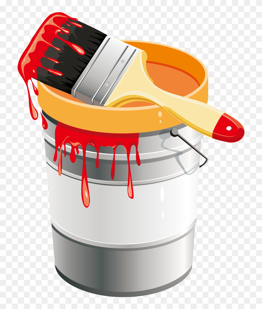 Portable Brushes Paint Graphics Facade Painting Network - Colour Paint Brush Rolar Clipart