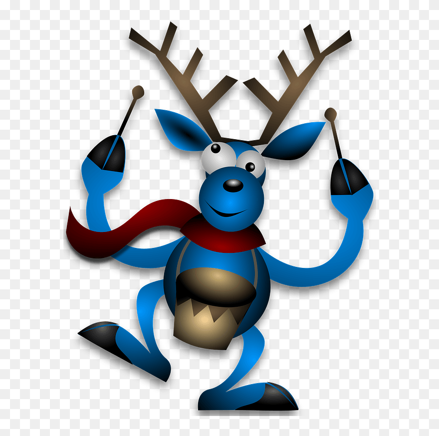 Dancing Reindeer With Drums Clipart - Whats The Best Christmas Present A Broken Drum - Png Download