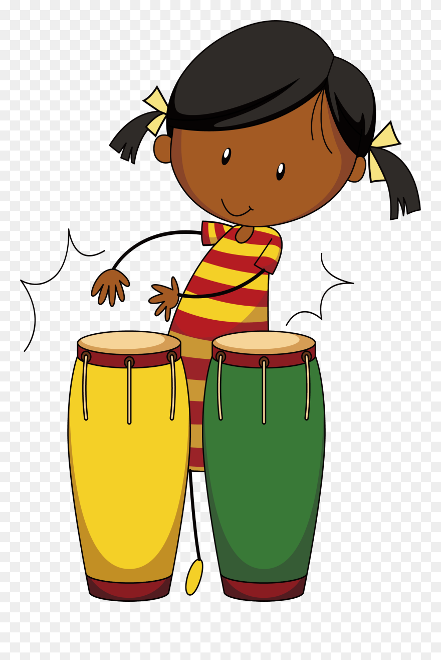 Africa Clipart African Drummer - African Drumming Clipart - Png Download