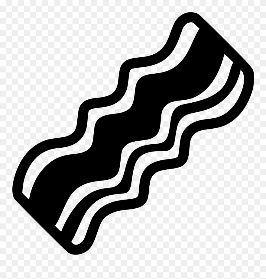 Png File Svg Bacon Clipart Black And White - Bacon Clipart Black And White Transparent Png