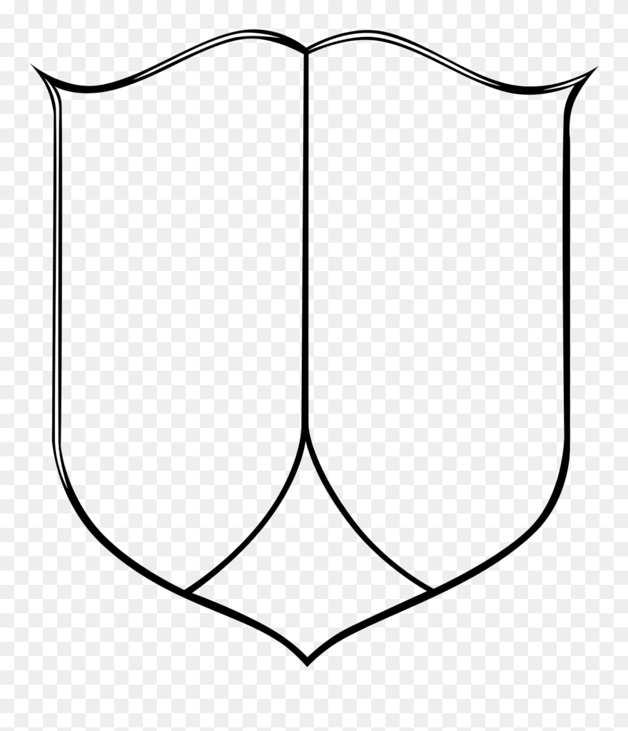 Shield Outline Coat Arms - Arms Template Free Shield Crest Art Clipart