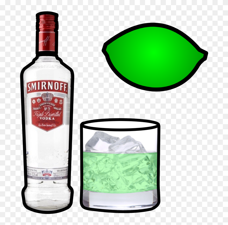 Drinking Clipart Vodka, Drinking Vodka Transparent - Smirnoff Vodka Blue No. 57 100@ - Png Download