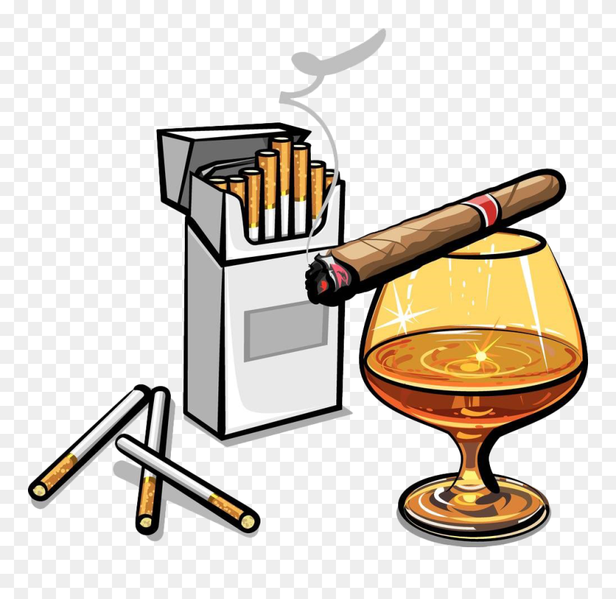 Graphic Royalty Free Download Alcohol Stock Photography - Cigaretes And Alcohol Poster Clipart