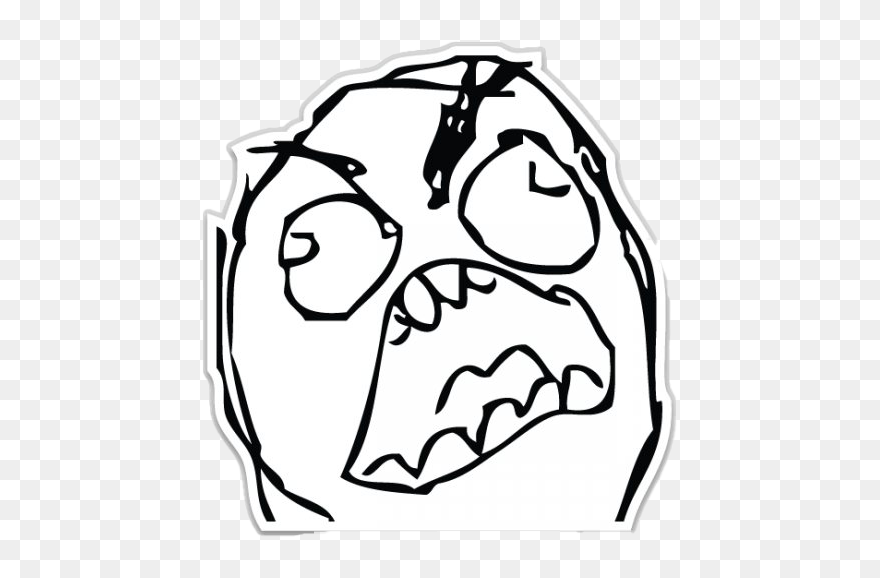 Angry Face Meme Png Clipart - Angry Troll Face Png Transparent Png