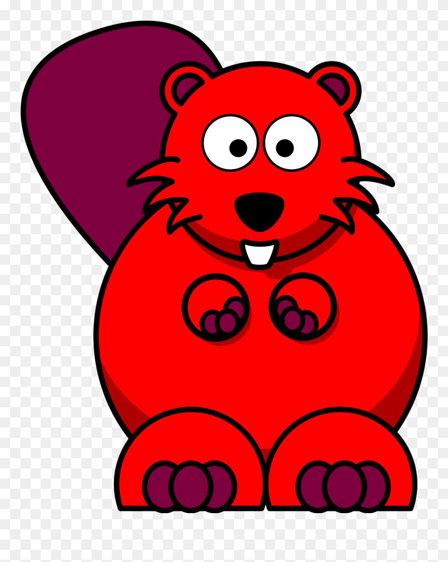 Clipart Cartoon Beaver - Png Download