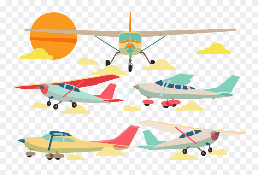 Aircraft Vector Light - Cessna Plane Vector Clipart