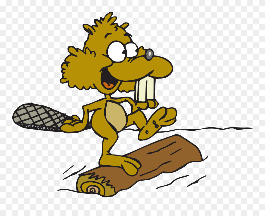 Running On Log In Water Clipart