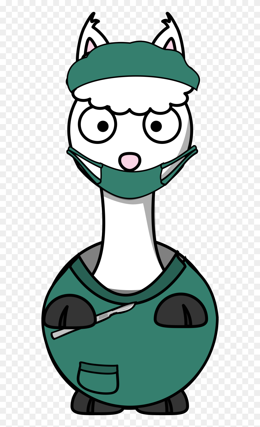 Llama Black And White Clipart - Png Download