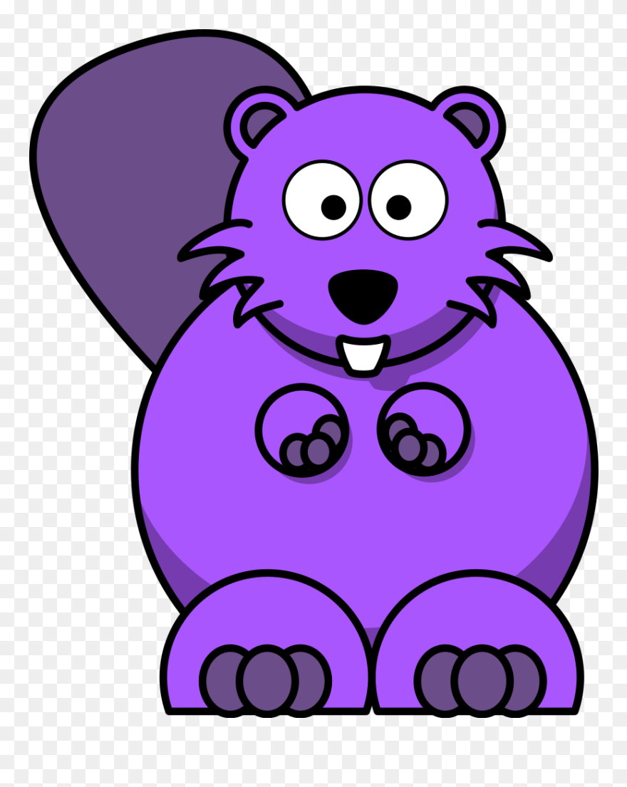 Contour Beaver Png Images - Clipart Beaver Cartoon Transparent Png