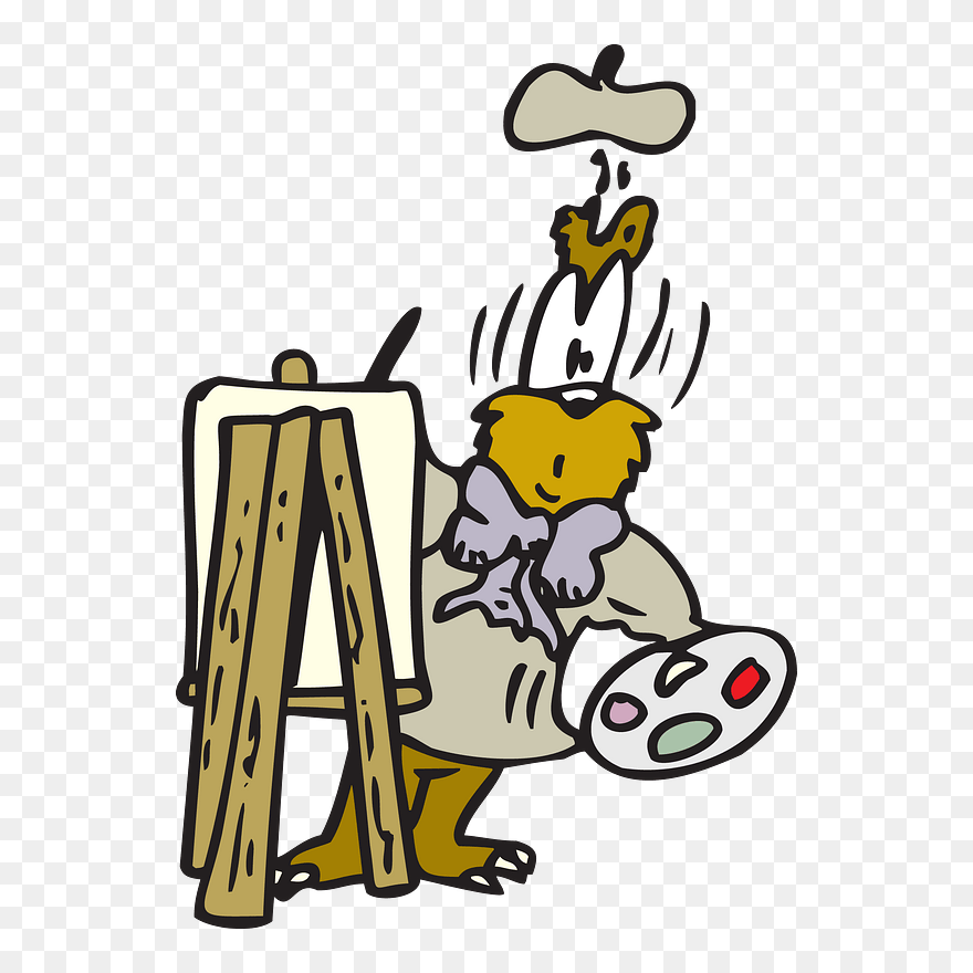 Beaver Painter Clipart - Clip Art - Png Download