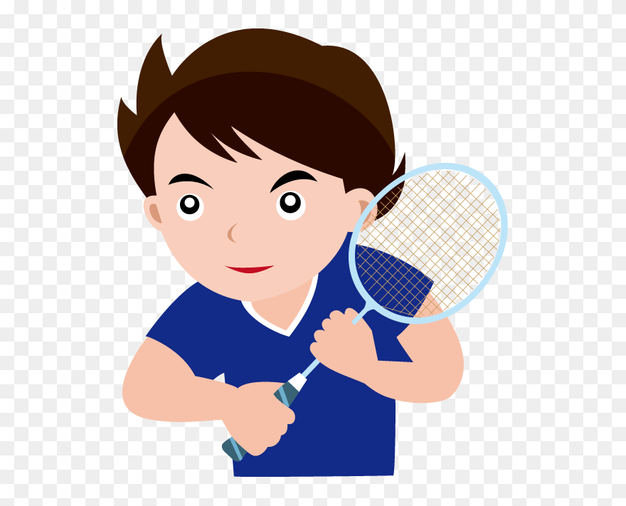 Transparent Tennis Racquet Clip Art - Boy Playing Clip Art - Png Download