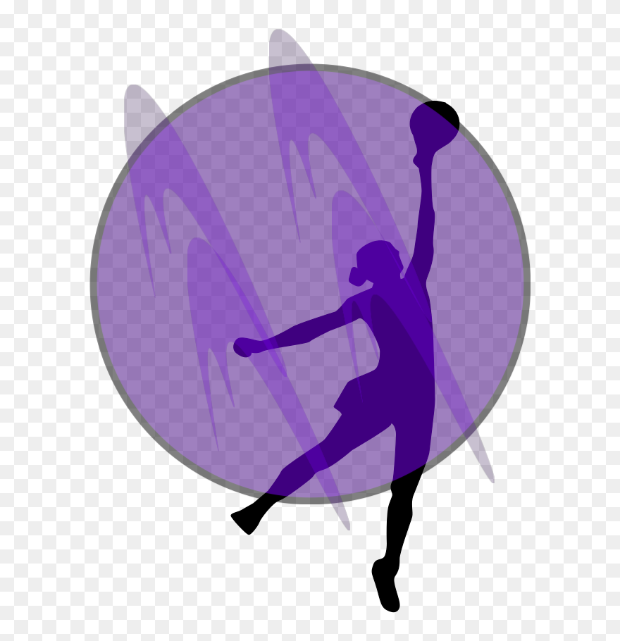 Netball Lilac Svg Clip Arts - Transparent Girl Basketball Silhouette - Png Download