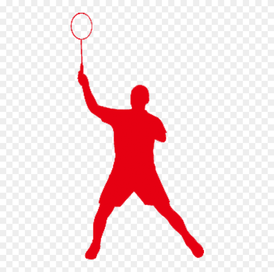 Badminton Silhouette Racket Clip Art - Clipart Badminton - Png Download