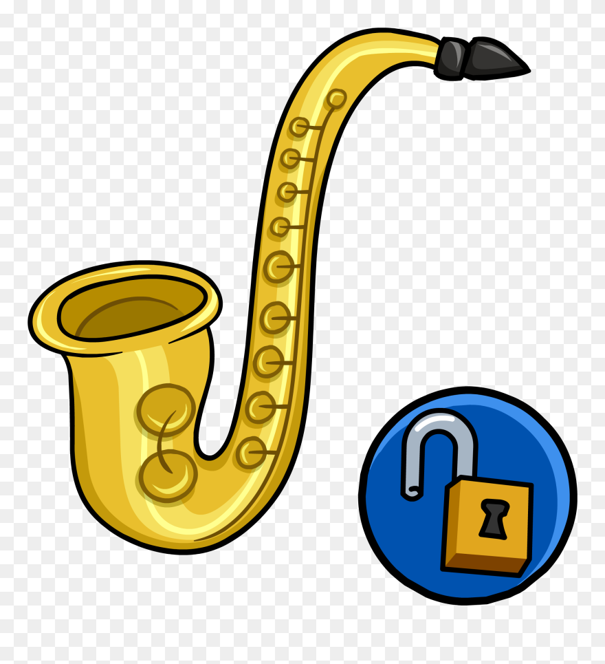 Transparent Saxophone Clip Art - Club Penguin Saxophone - Png Download