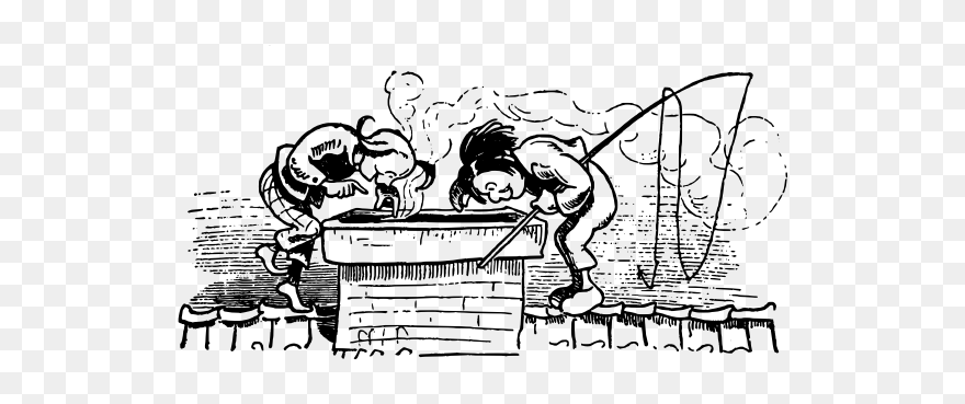 Vector Clip Art Of Boys Looking At Chimney - Max Und Moritz - Png Download