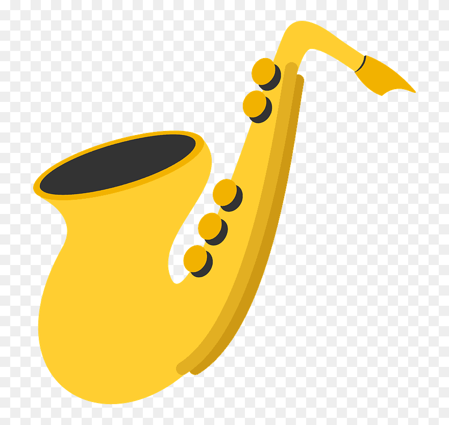 Saxophone Emoji Clipart - Emojis De Instrumentos Musicales - Png Download
