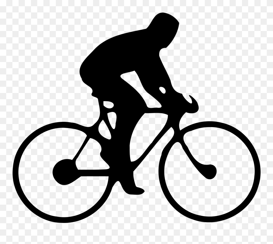 Banner Free Clipart Bicycle Rider - Bike Rider Silhouette Png Transparent Png