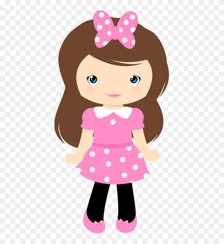 Brown Hair Cute Girl Clipart - Png Download
