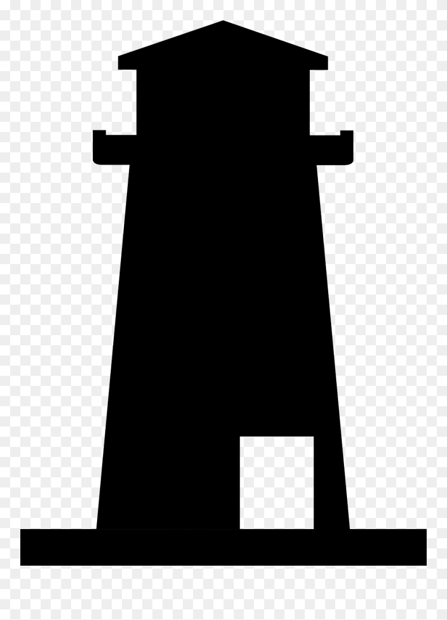 Watch Tower Vector Clipart Clipart Freeuse Library - Black Lighthouse Clipart - Png Download