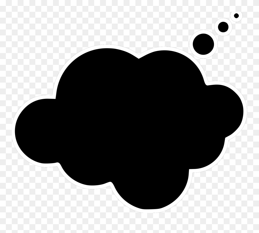 Black Thought White Center Clipart