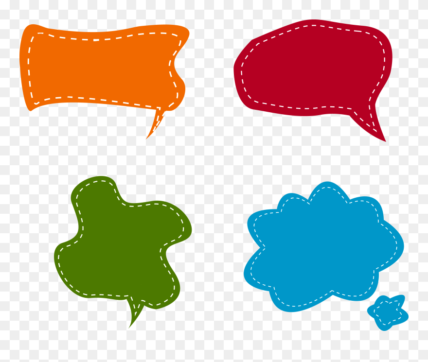 Colors Clipart Speech Bubble - Colorful Speech Bubble Clipart - Png Download
