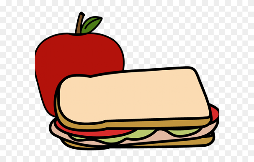 Fruit Clipart Sandwich - Sandwich And Apple Clipart - Png Download