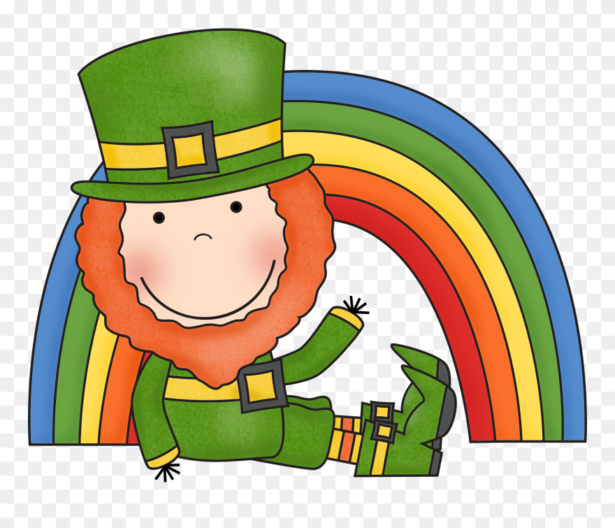 Leprechaun Reading Clipart