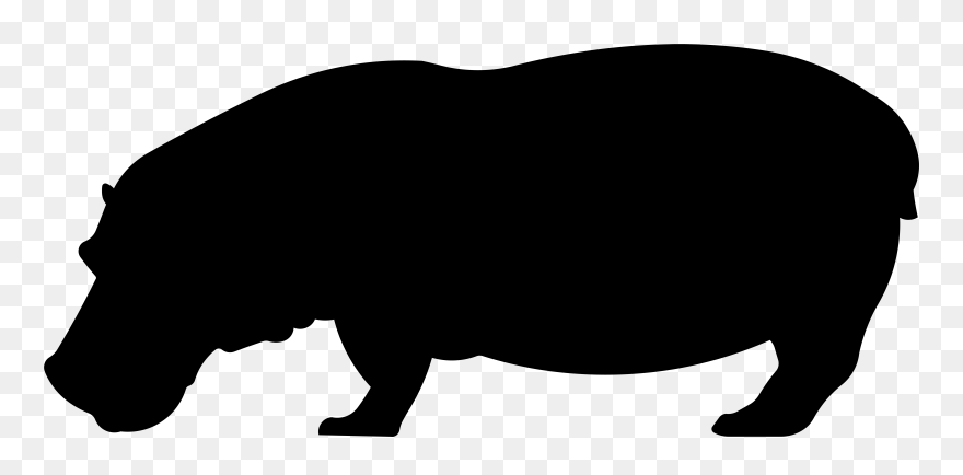 Image File Formats Lossless Compression - Black Hippo Clipart - Png Download