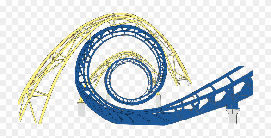 Roller Coaster Tracks Clipart