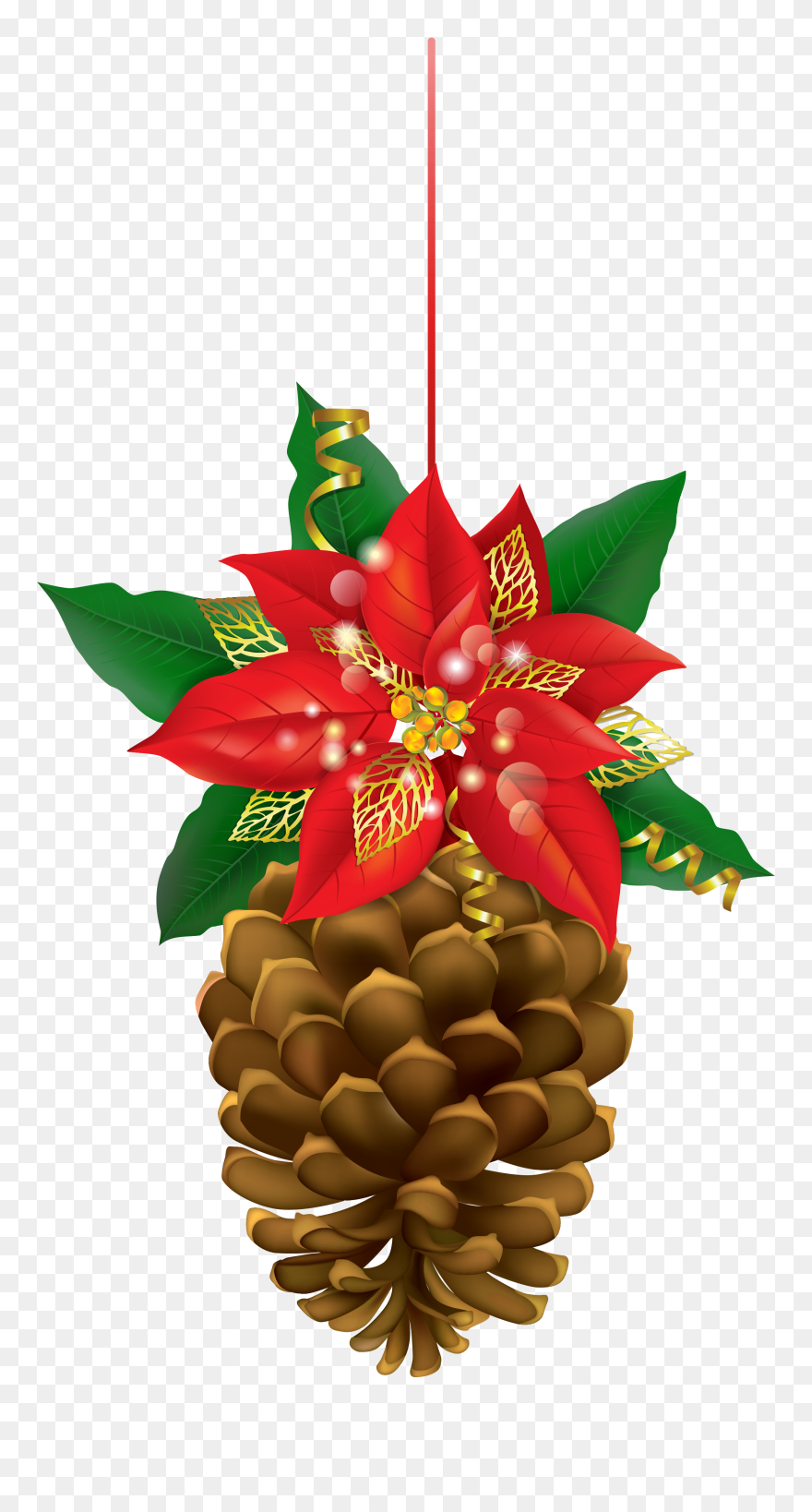 Christmas With Poinsettia Png Image Gallery View - Poinsettia Christmas Clip Art Transparent Png